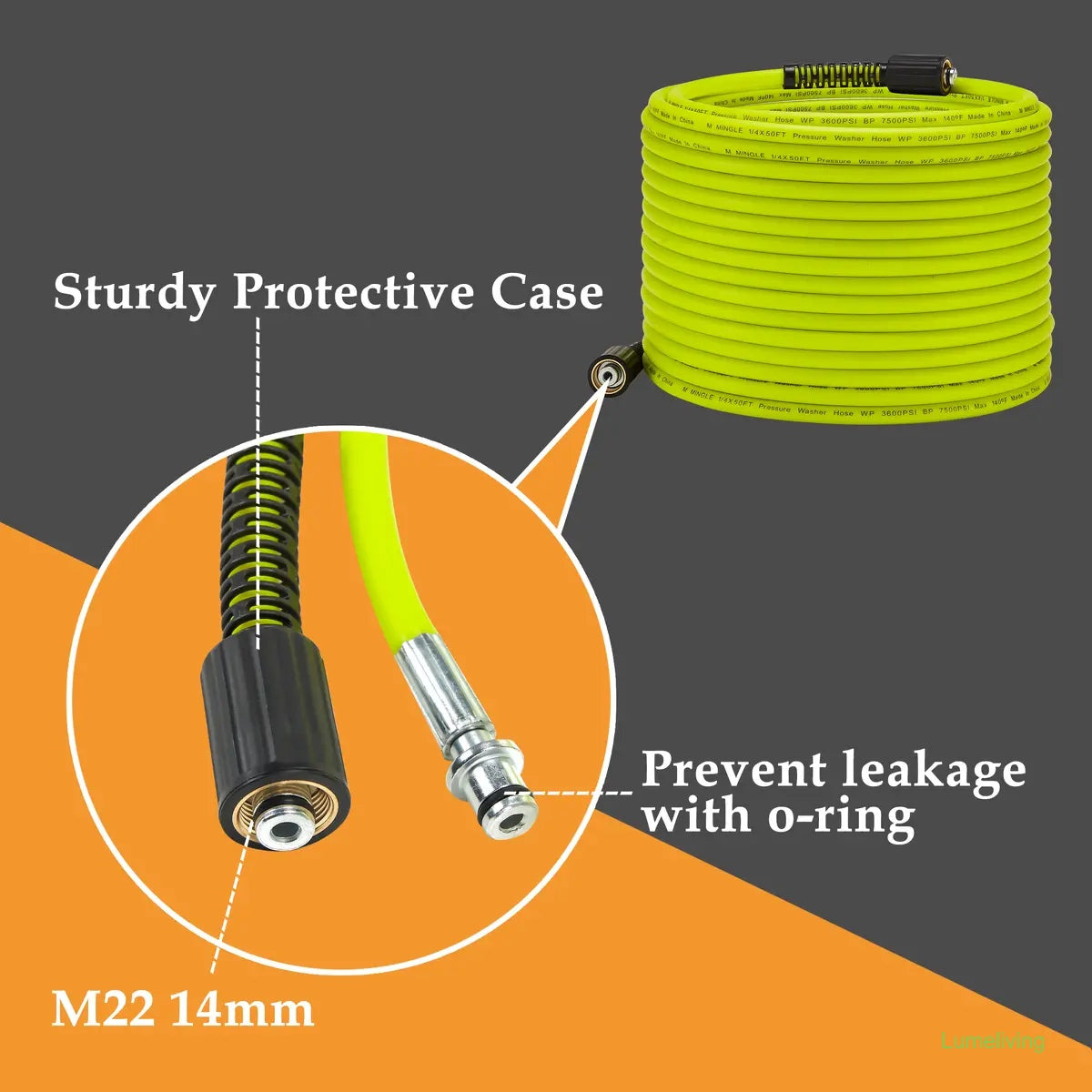 Pressure Washer Hose 50 FT x 1/4"